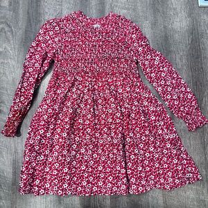 ✨NWT Mayoral Girls' Red Floral Long-Sleeve Smocked Dress
